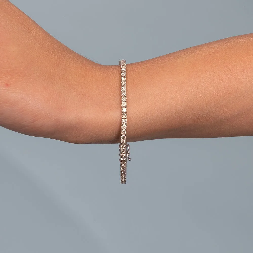 Diamond Tennis Bracelet (3.30 ct.) 2.30 mm 4-Prongs Setting in 14K Gold