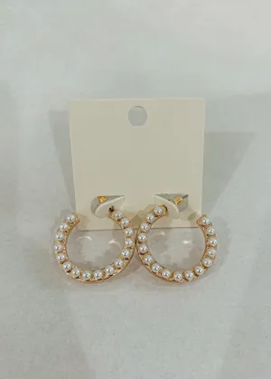 Double Side Pearl Hoops