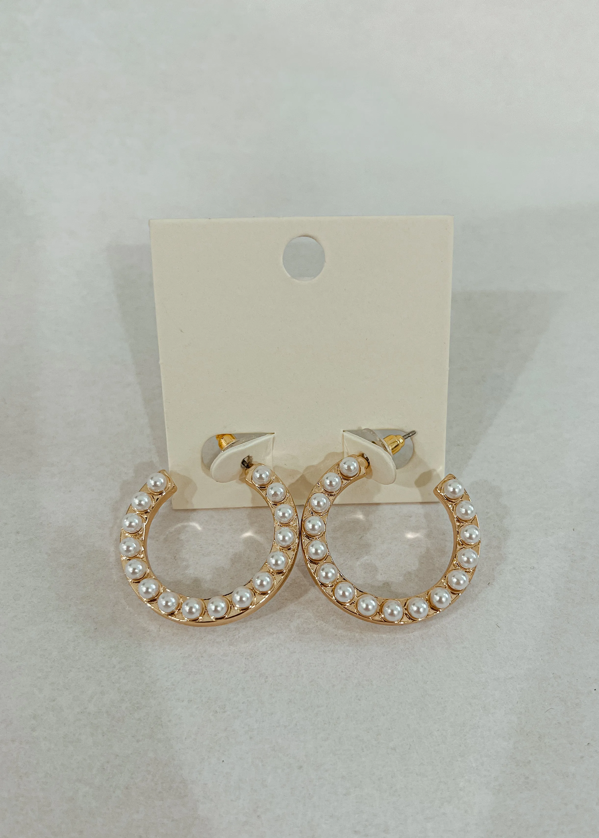 Double Side Pearl Hoops