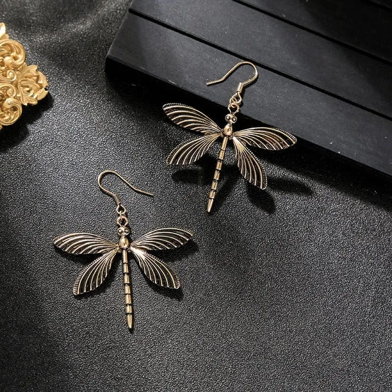 Dragonfly Pendant Necklace & Earrings