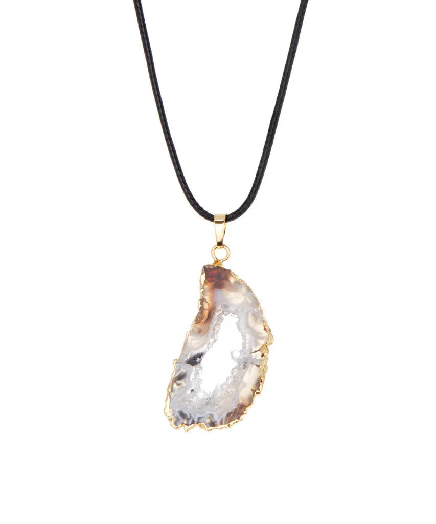 Druzy Geode Pendant Necklace