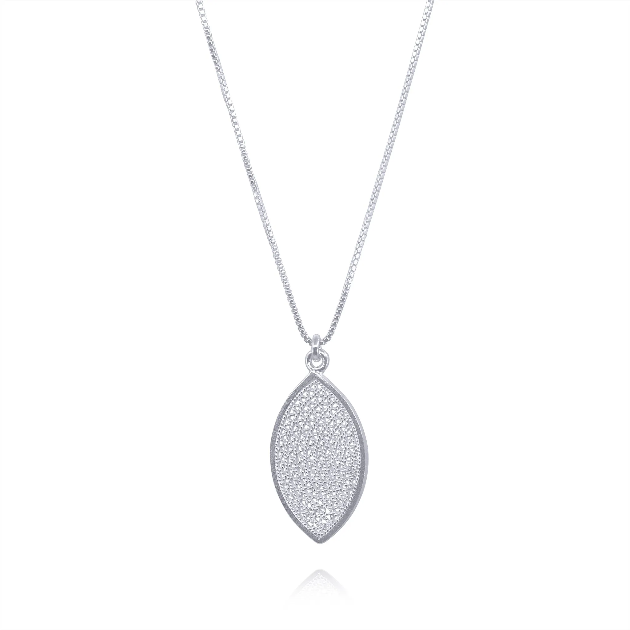 EDEN SILVER SMALL PENDANT NECKLACE FILIGREE