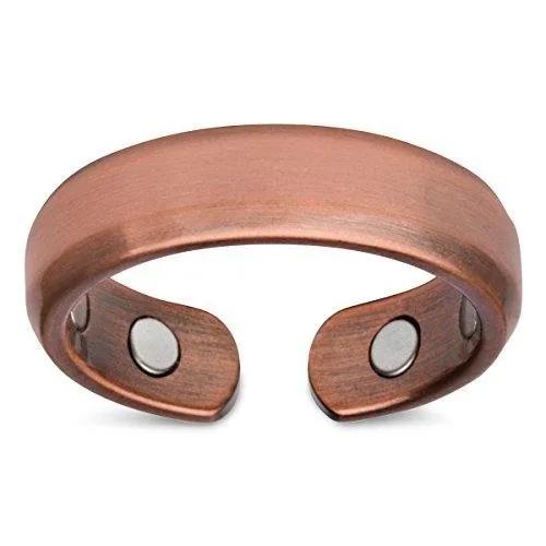 Elegant Pure Copper Magnetic Therapy Ring Single Ring - Size 13