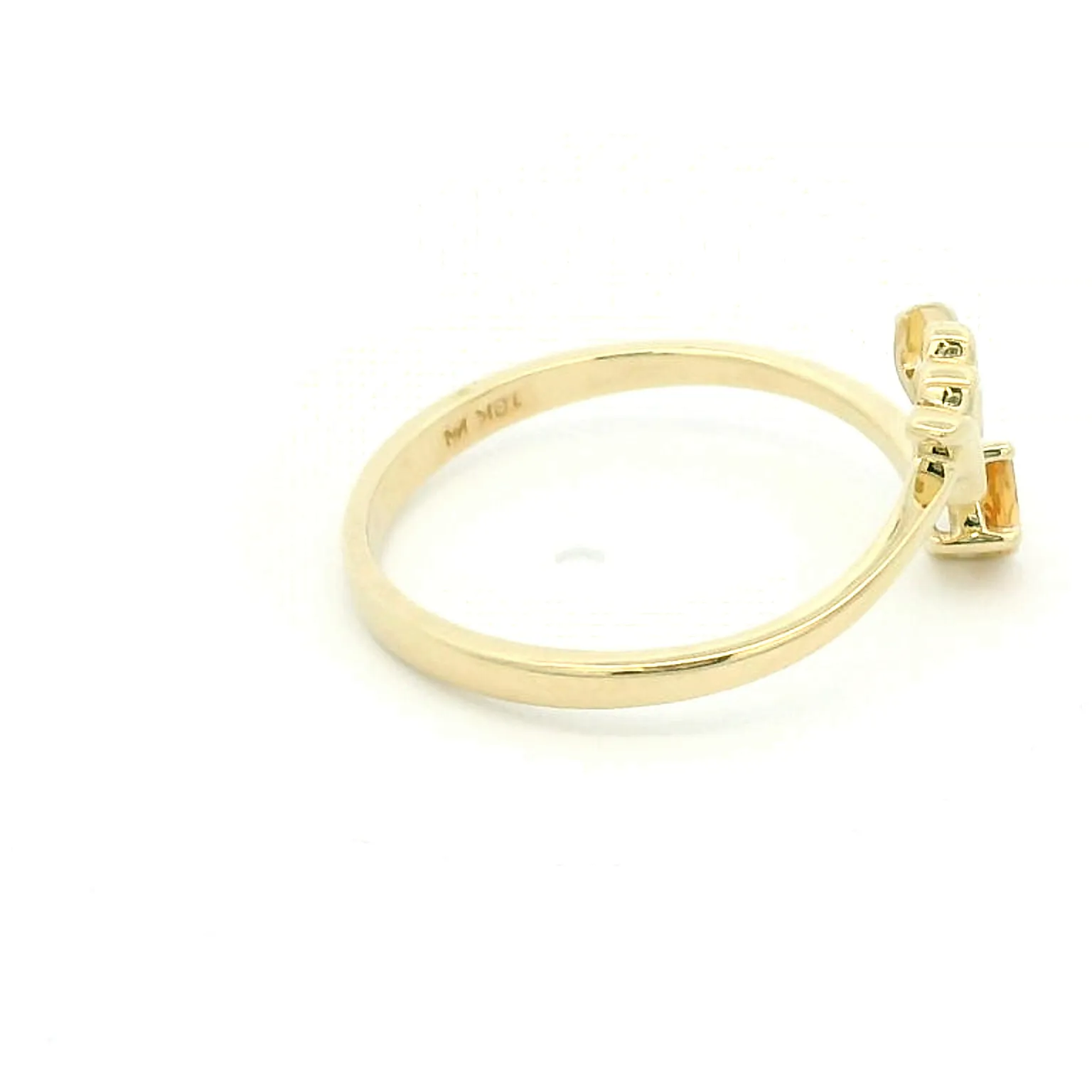 Elegant Scorpio Zodiac Ring in Yellow Gold with Citrine