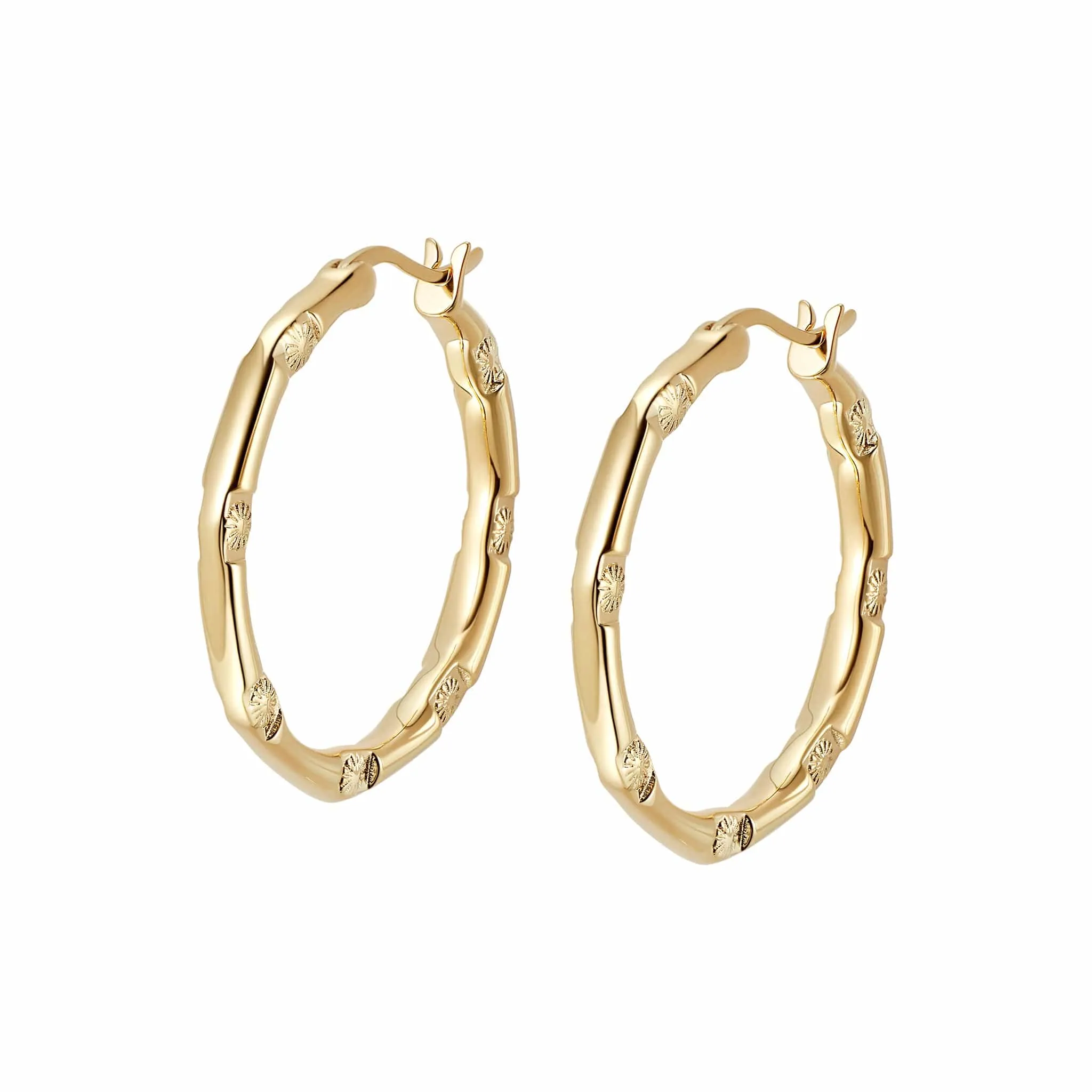 Estée Lalonde Goddess Glow Hoop Earrings 18ct Gold Plate