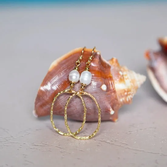 Free Form Pearl Earrings