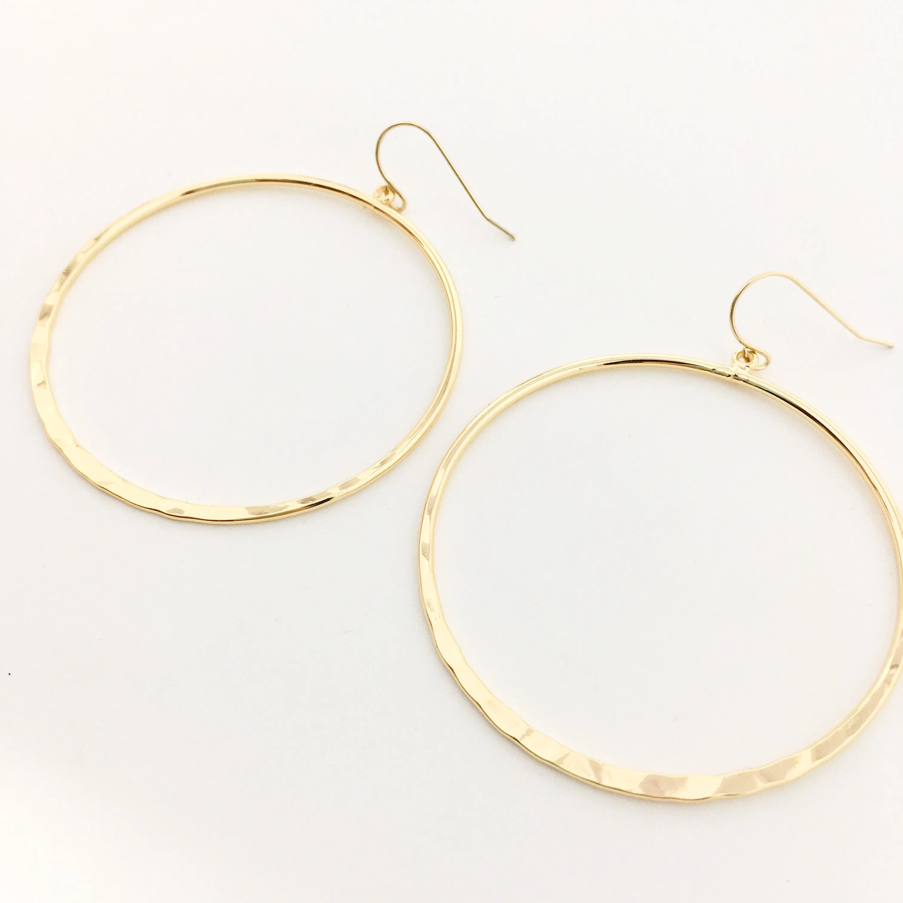 Gigi Hammered Hoop Earrings