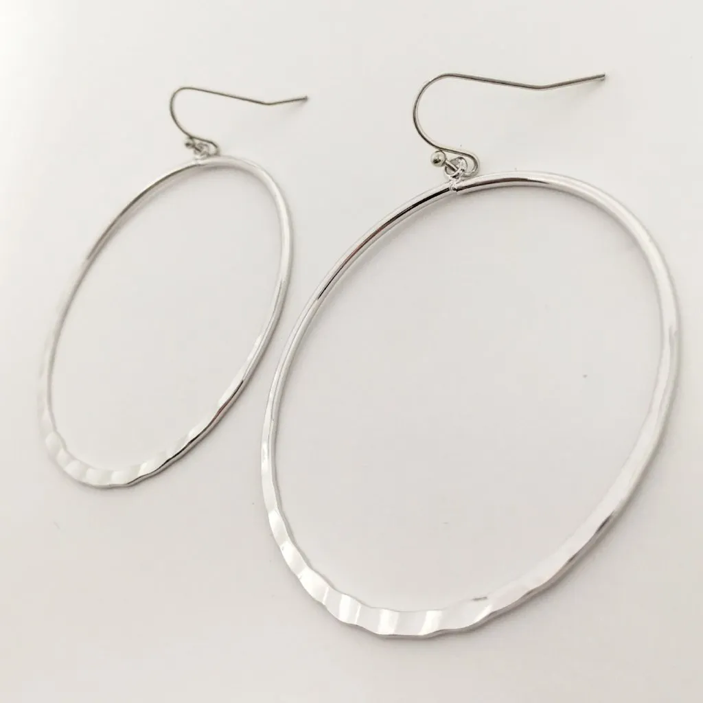 Gigi Hammered Hoop Earrings