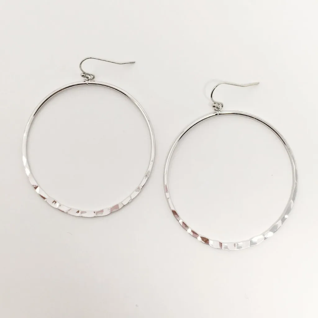 Gigi Hammered Hoop Earrings