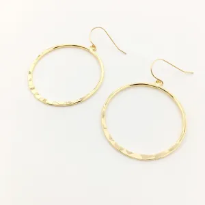 Gigi Hammered Hoop Earrings