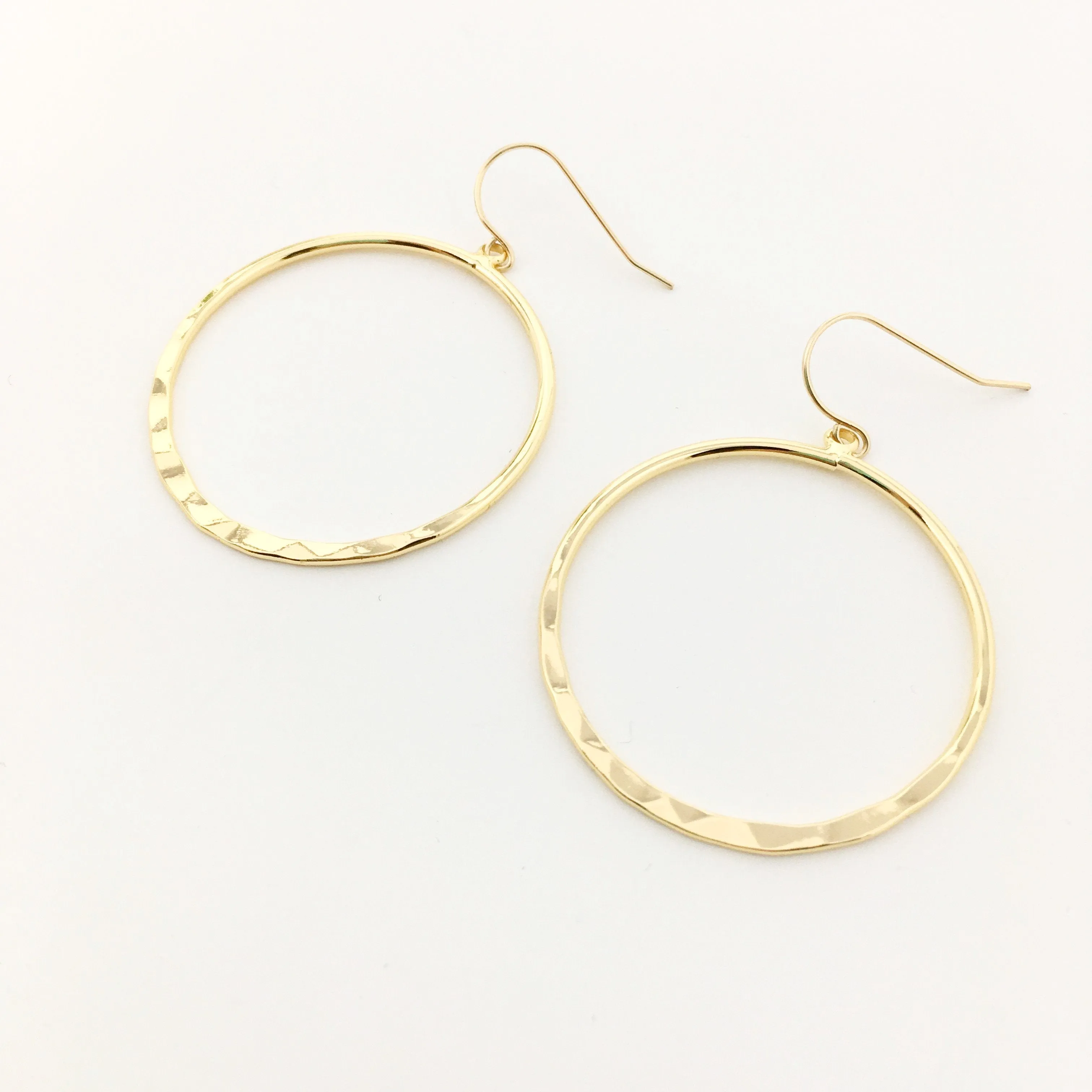 Gigi Hammered Hoop Earrings