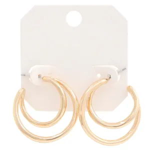 Gold Double Hoop Earring