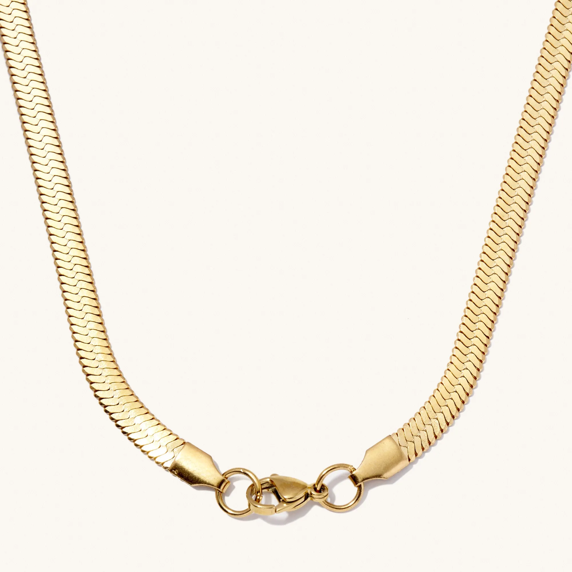 Gold Herringbone Necklaces