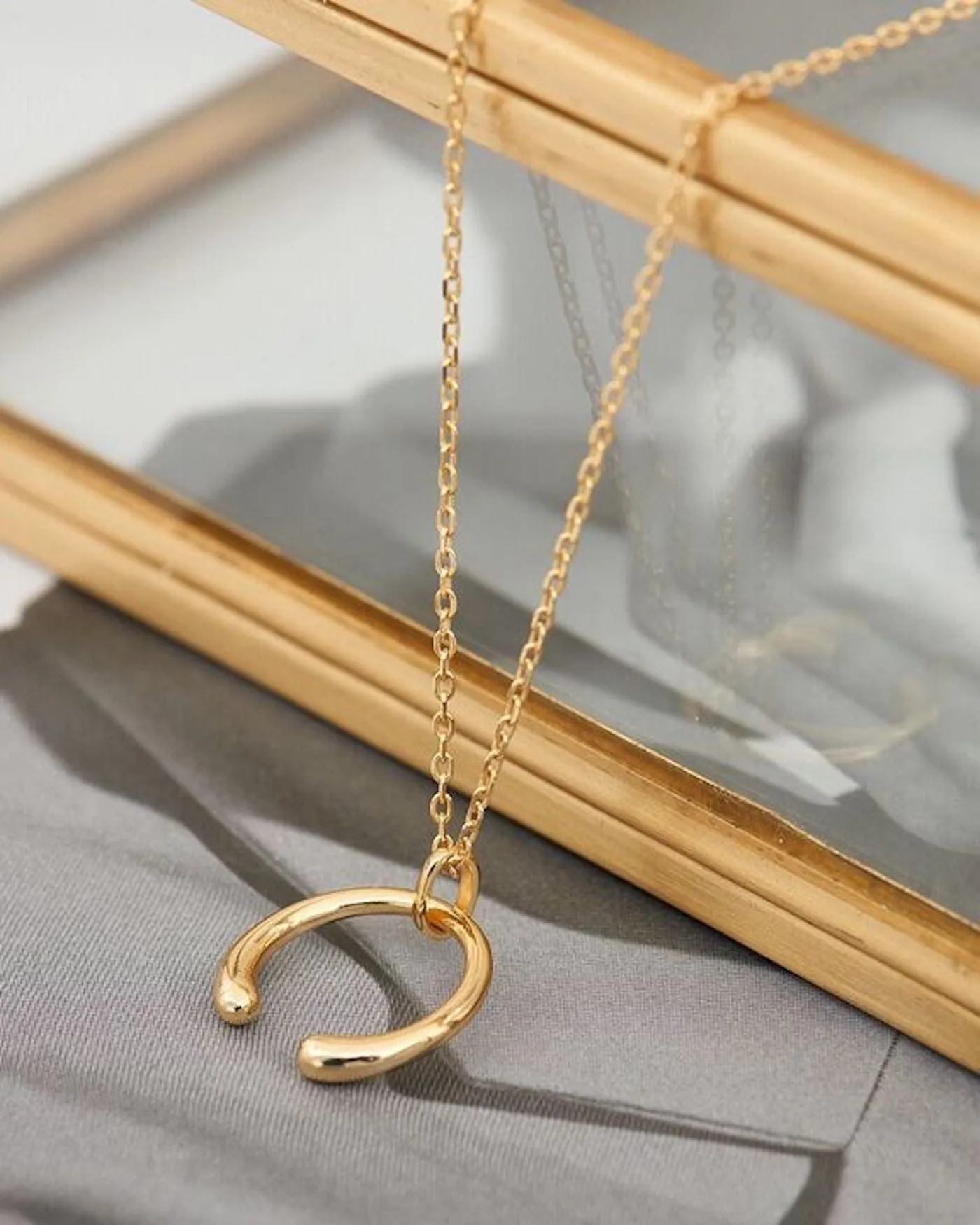 Gold Luxe Curve Necklace