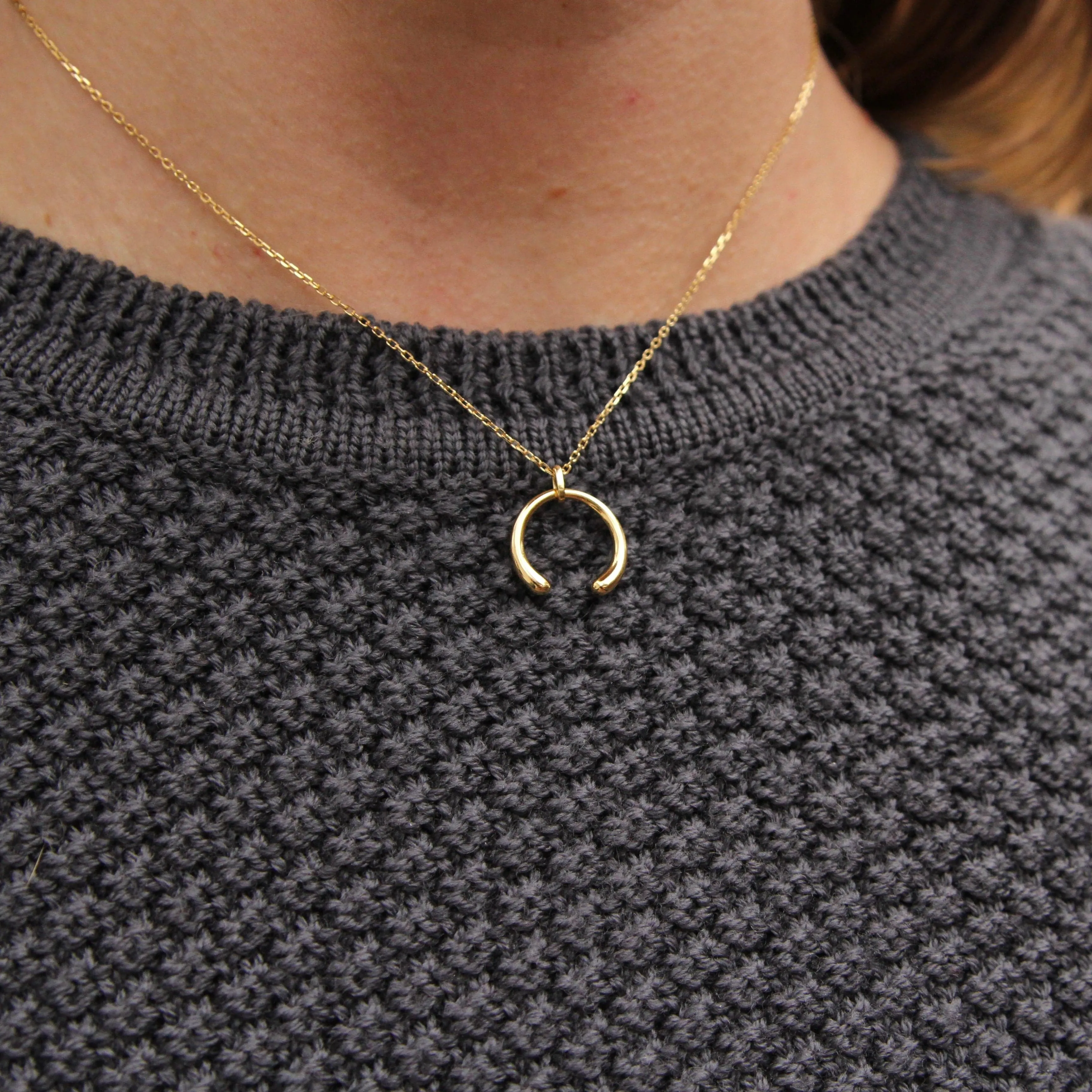 Gold Luxe Curve Necklace