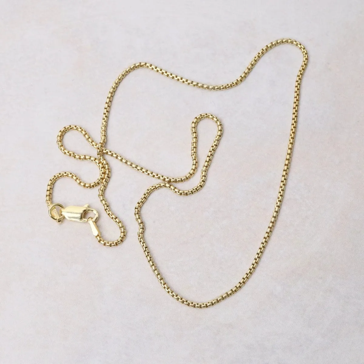 Gold Plated Mirror Box Chain