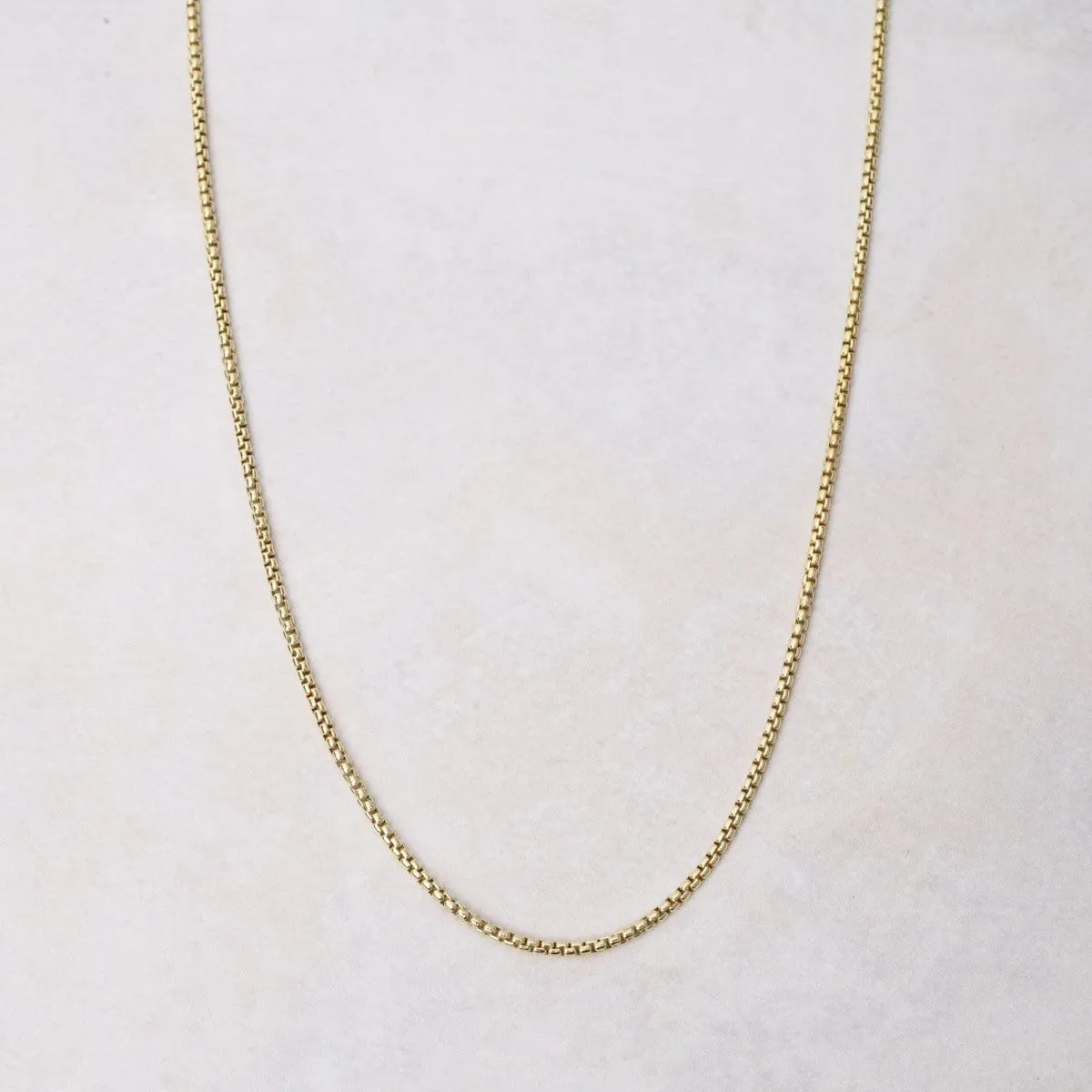 Gold Plated Mirror Box Chain