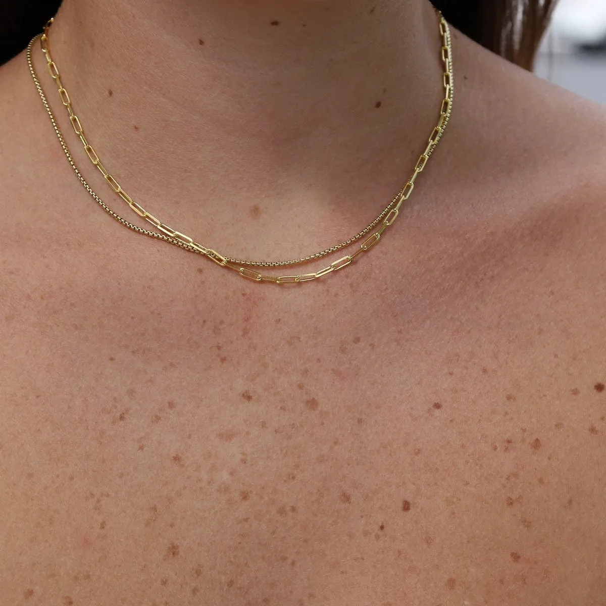 Gold Plated Mirror Box Chain