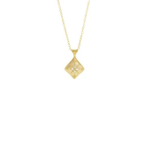 Gold Summer Night Charm Diamond Pendant