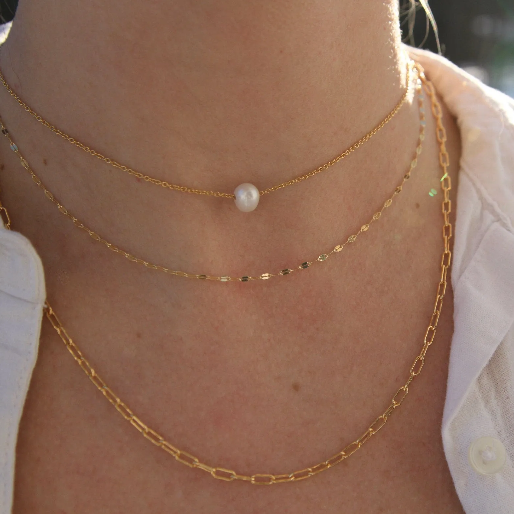 Gold Vermeil Freshwater Pearl Choker Necklace