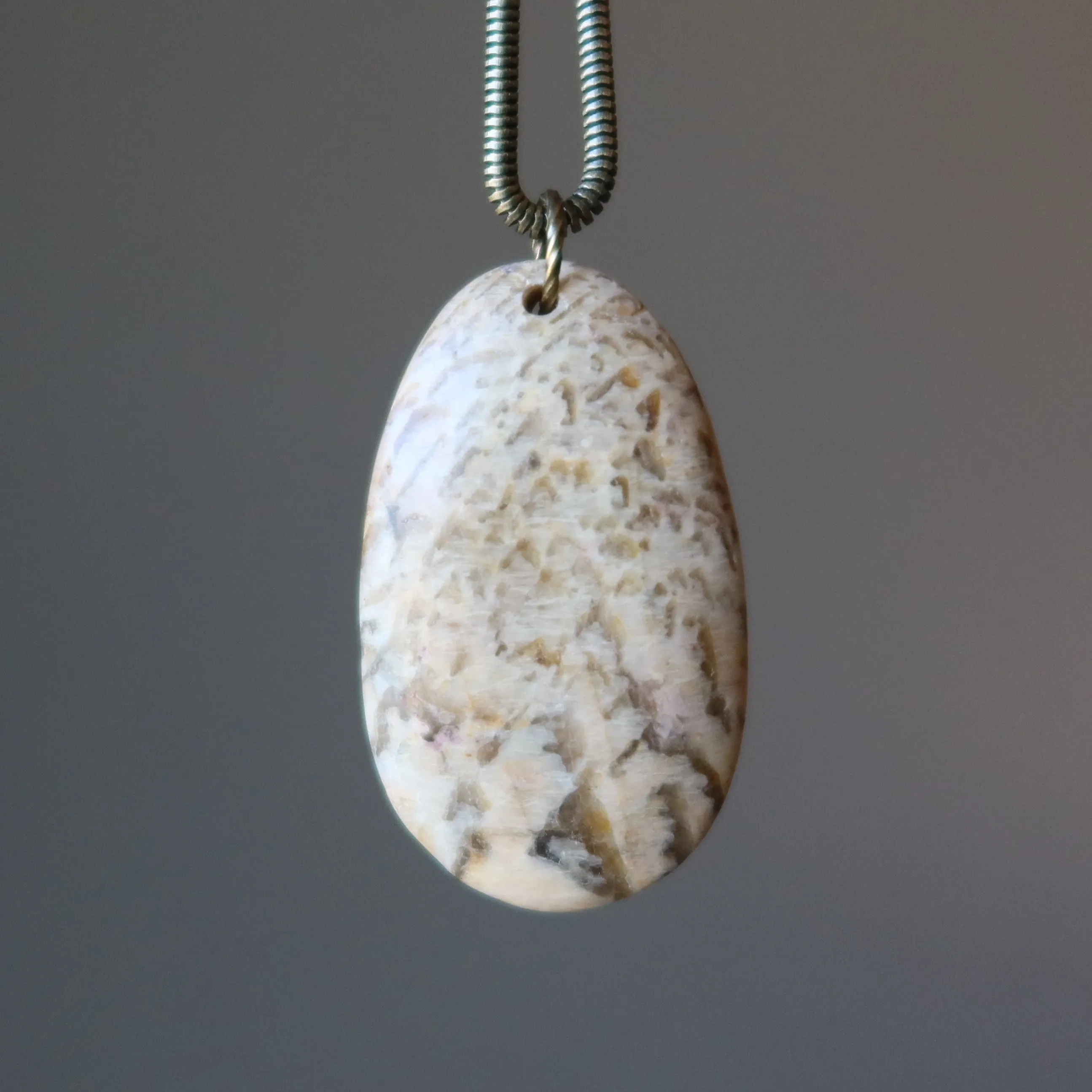 Golden Zebra Moonstone Necklace Earth Grounding Gemstone