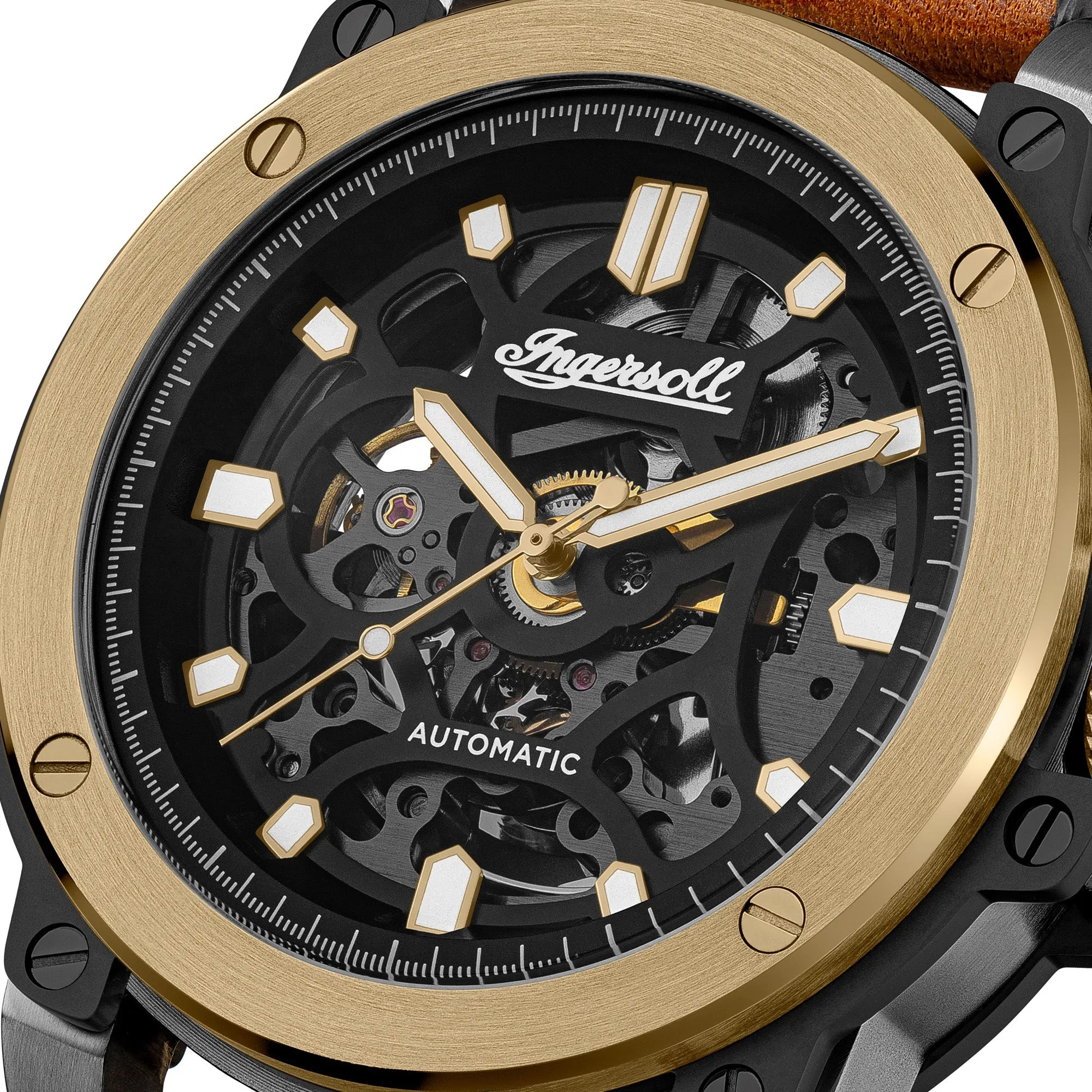 Ingersoll The Freestyle Automatic Brown Leather Strap Watch