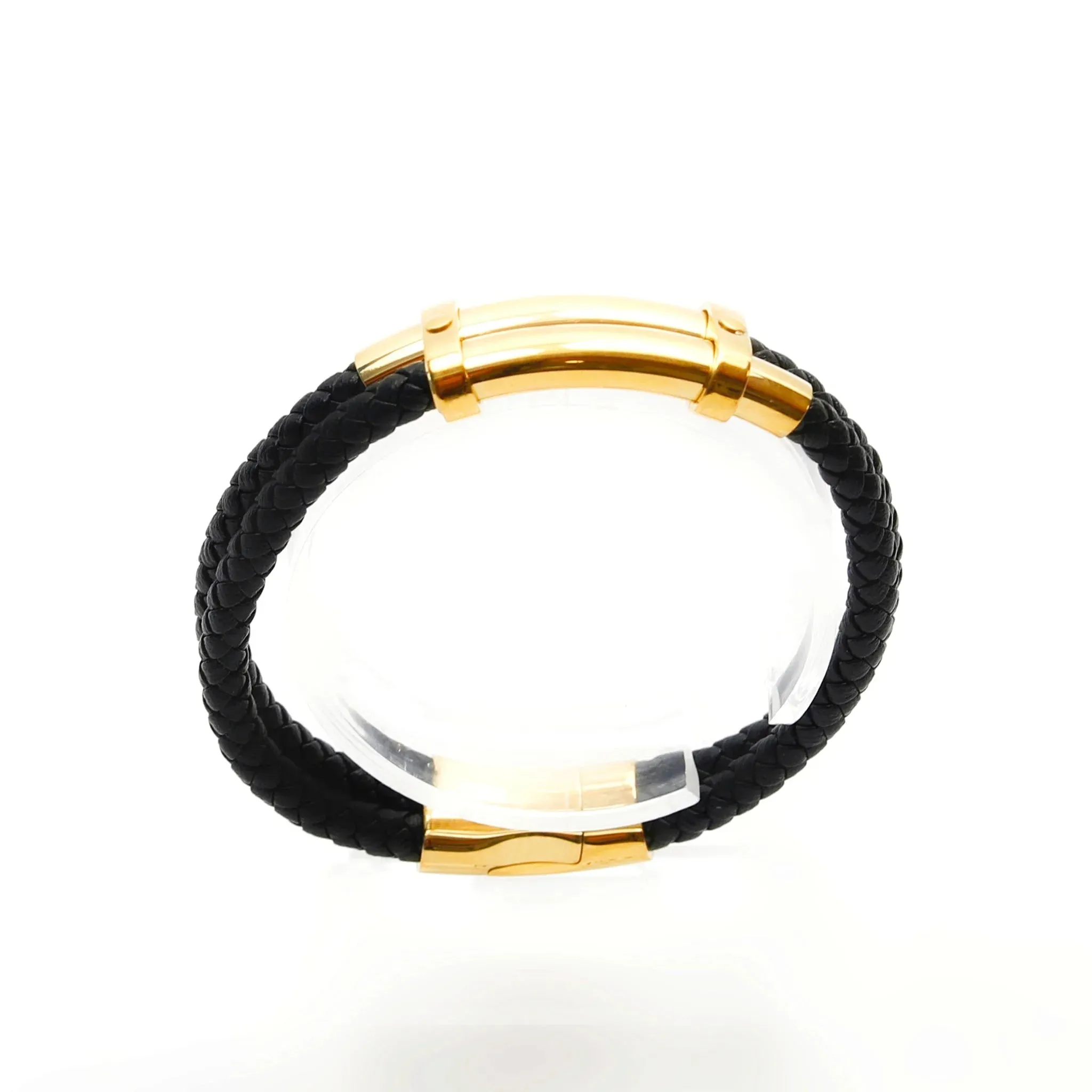 Ishaan Vintage Double-Layered Leather Bracelet