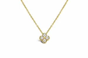 Itty Bitty Pretties - CZ Clover Necklace