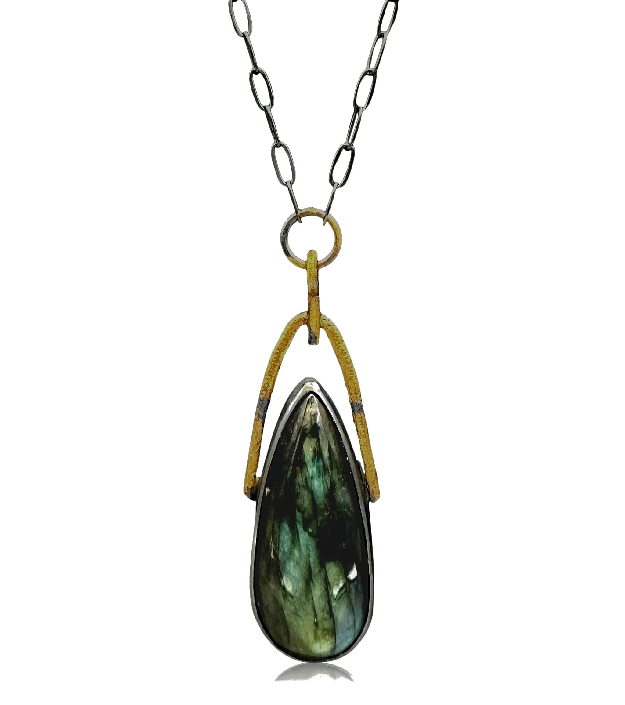 Labradorite Droplet Pendant