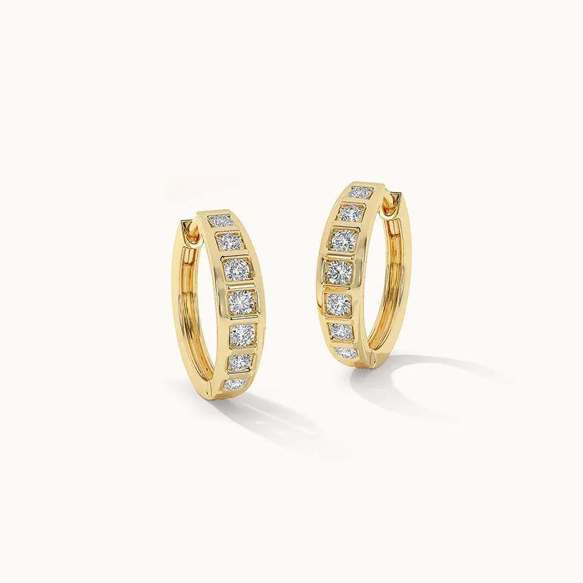 Ladder Diamond Hoops