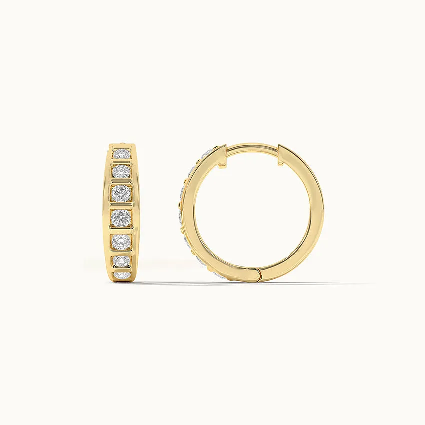 Ladder Diamond Hoops