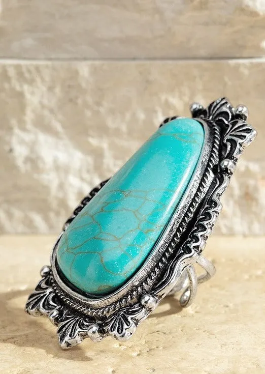 Large Stone Cuff Ring