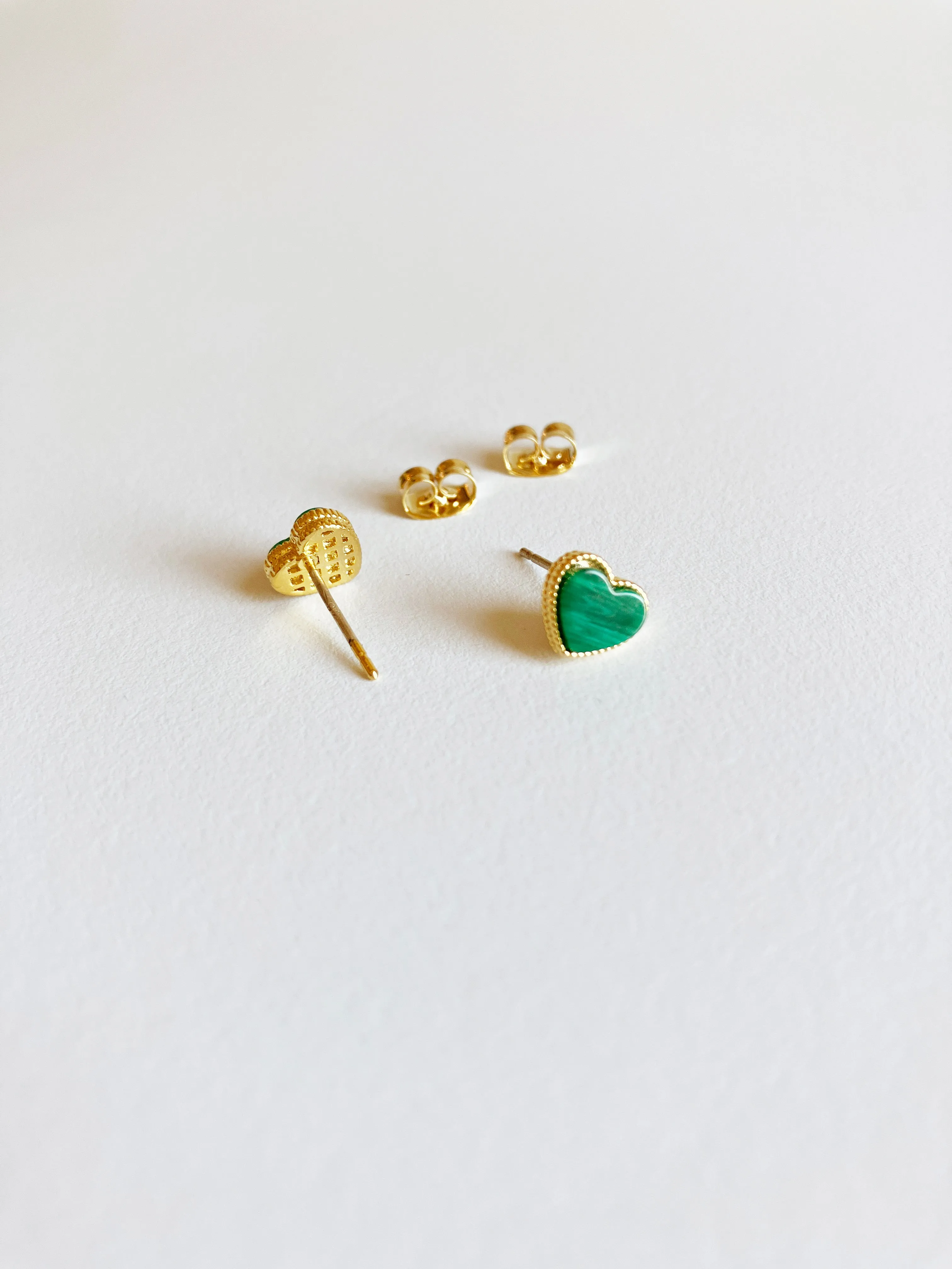 Malachite Sweetheart Earrings