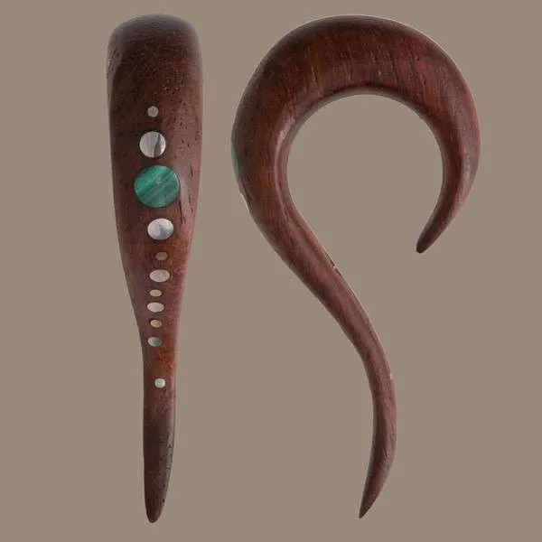 Maui Wooden Dotted Ear Stretchers