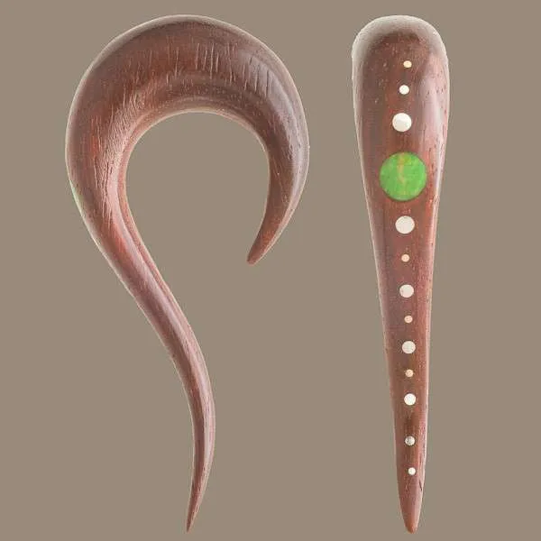 Maui Wooden Dotted Ear Stretchers