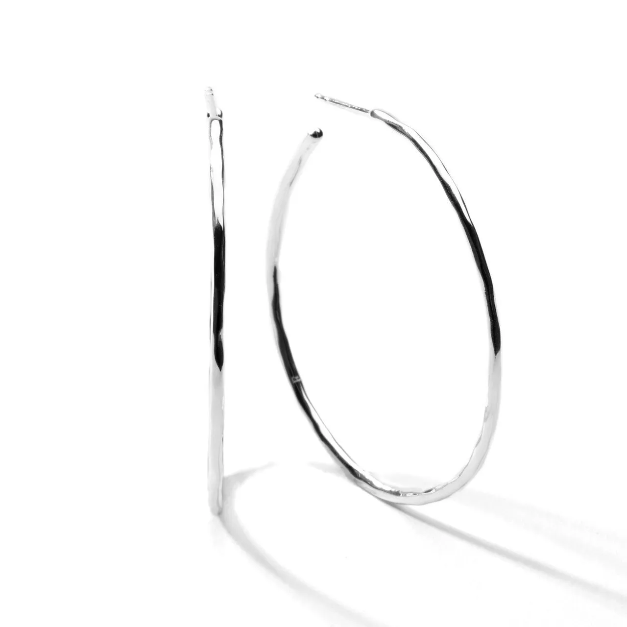 Medium Squiggle Hoop Earrings in Sterling Silver