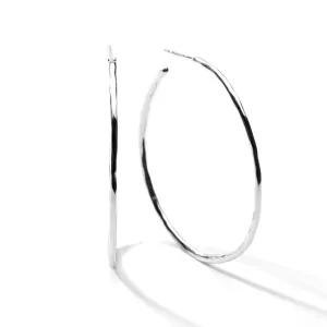 Medium Squiggle Hoop Earrings in Sterling Silver