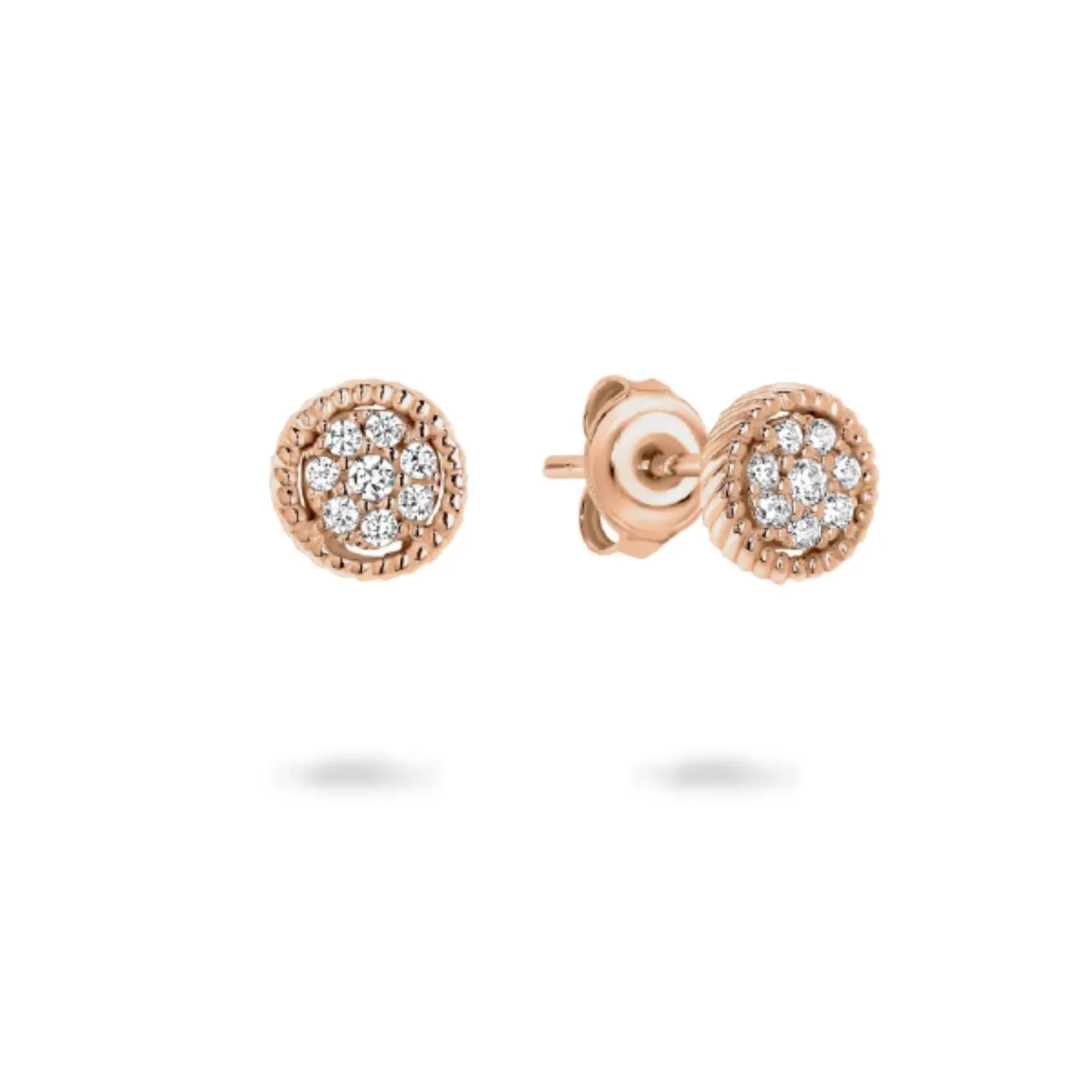 MICA ROSE GOLD EARRING