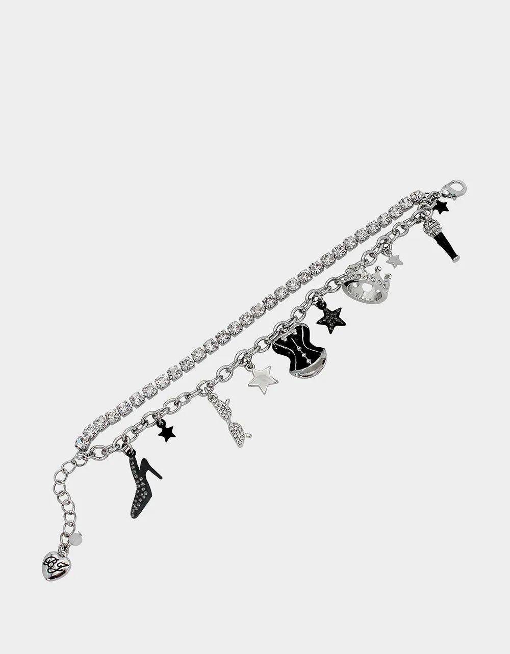 MIDNIGHT MAGIC CORSET CHARM BRACELET BLACK