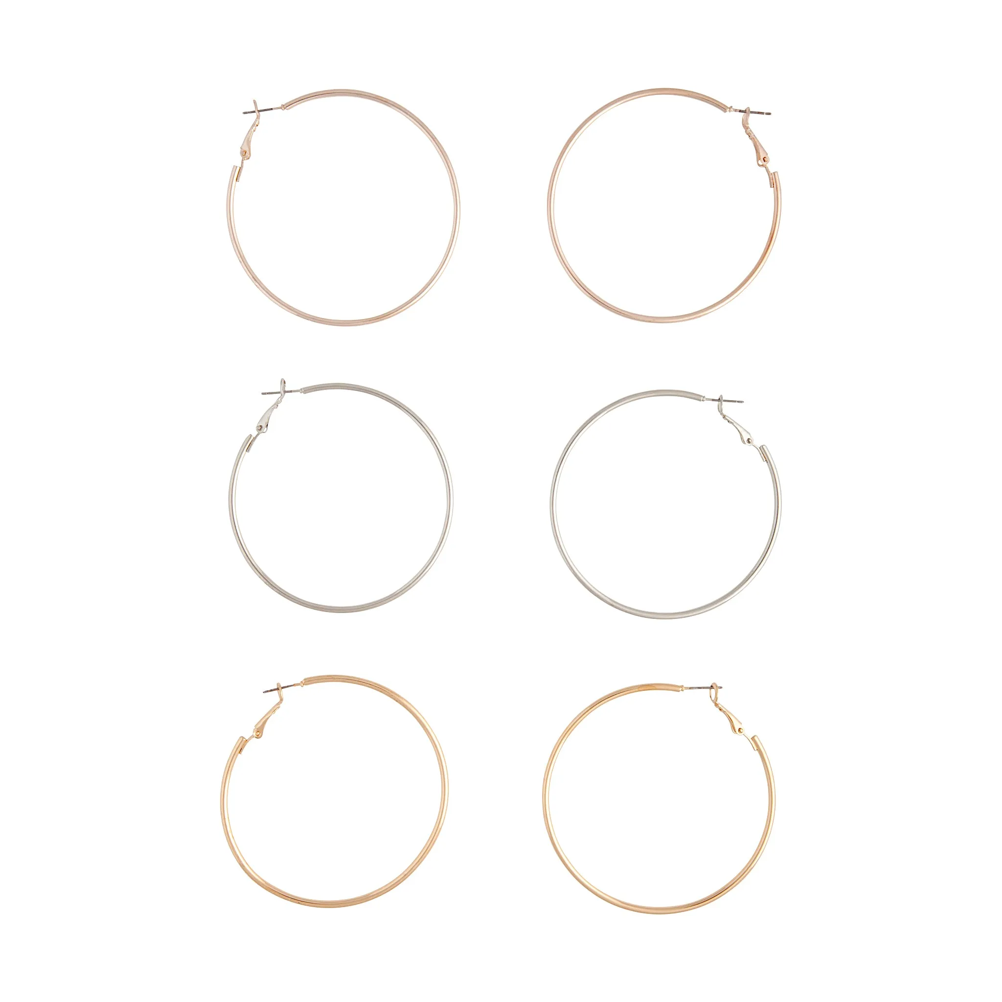 Mix Tube Big Hoop Earring Pack