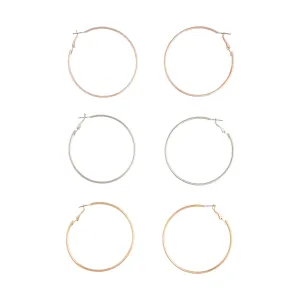 Mix Tube Big Hoop Earring Pack