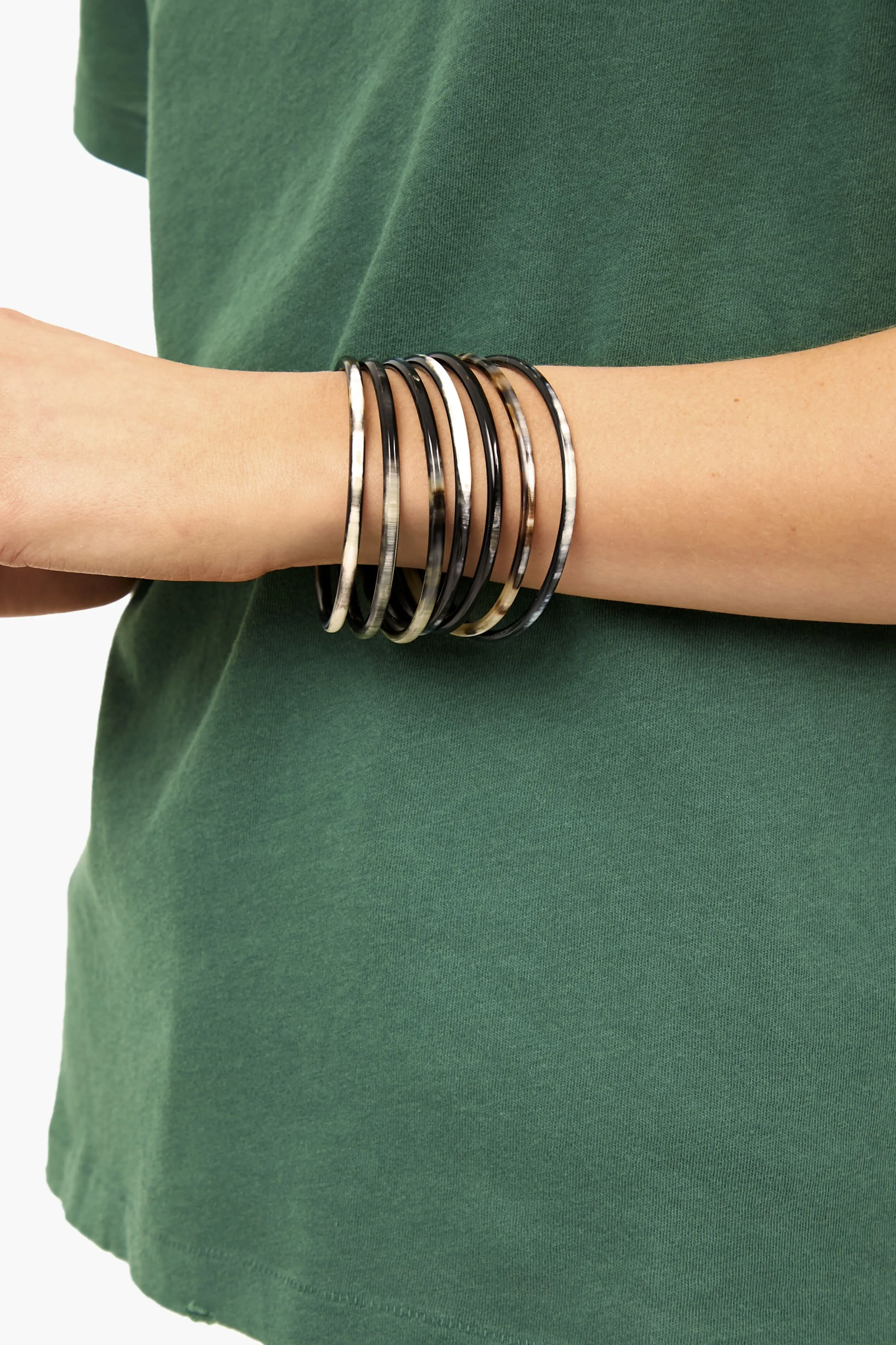 Natural Horn Bangle Set