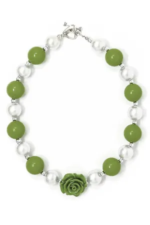 Olive Pearl Bubblegum Necklace