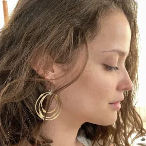 'organic circles' earrings | gold