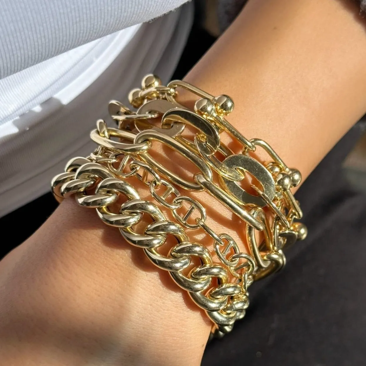 OVAL SPLIT LINK CHAIN BRACELET