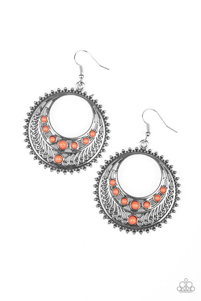 Paparazzi Earring ~ Boho Bliss - Orange