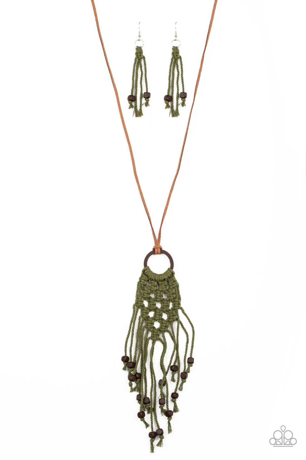 Paparazzi It’s Beyond MACRAME! - Green Necklace