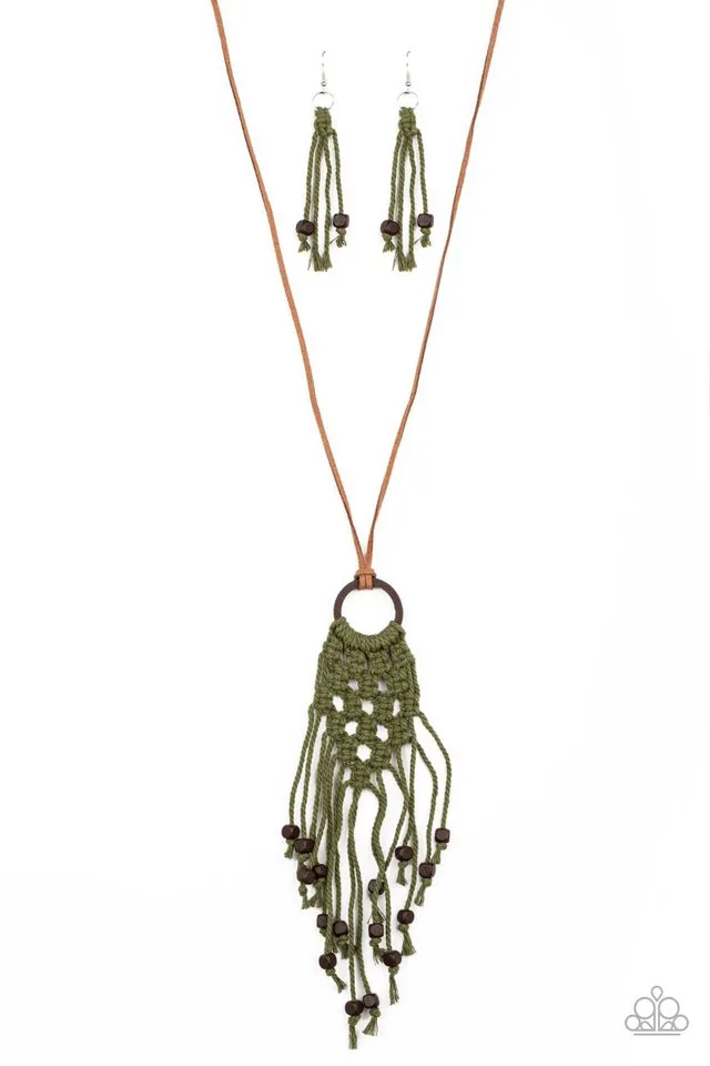 Paparazzi Necklace ~ It’s Beyond MACRAME! - Green