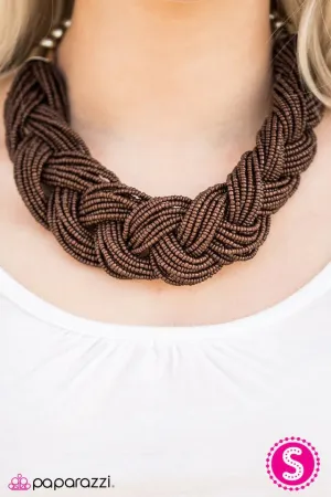 Paparazzi Necklace ~ The Great Outback - Brown