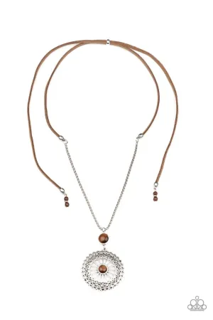 Paparazzi Necklace ~ Where No MANDALA Has Gone Before - Brown